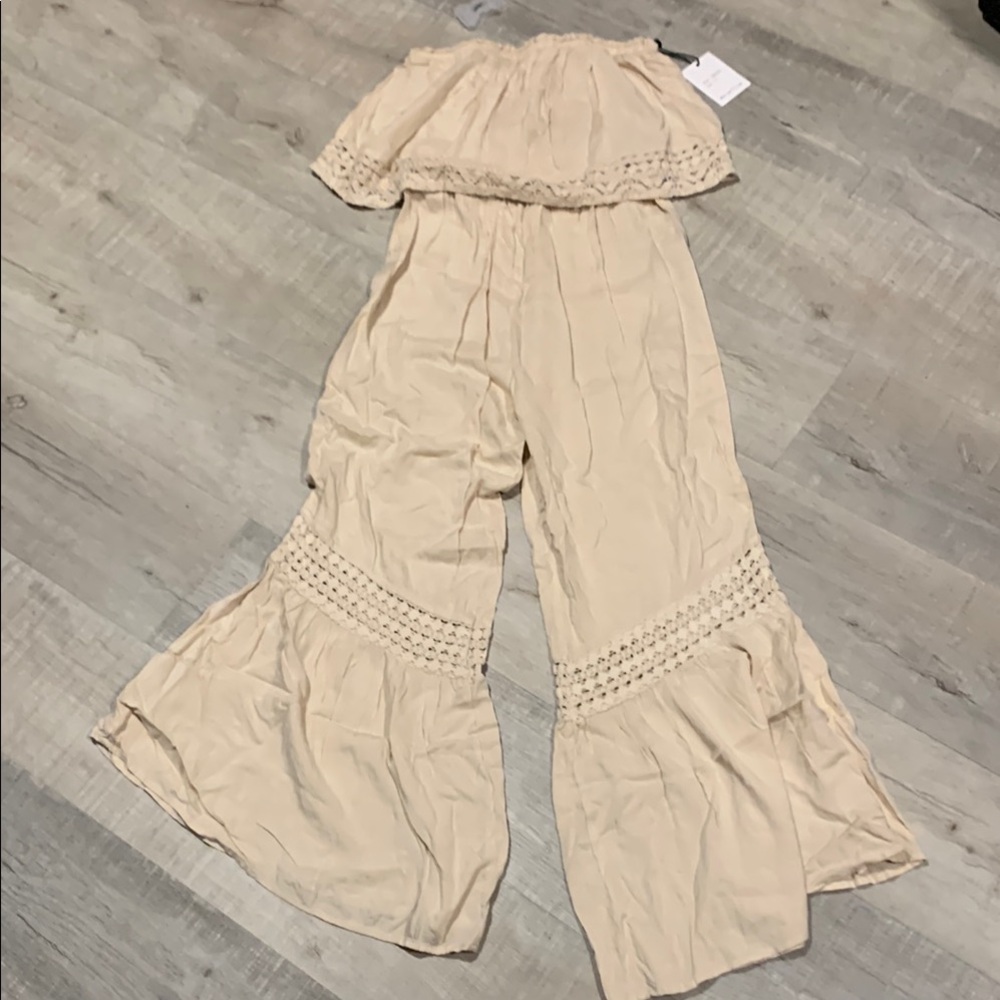 Japna Cream Bohemian Jumpsuit romper